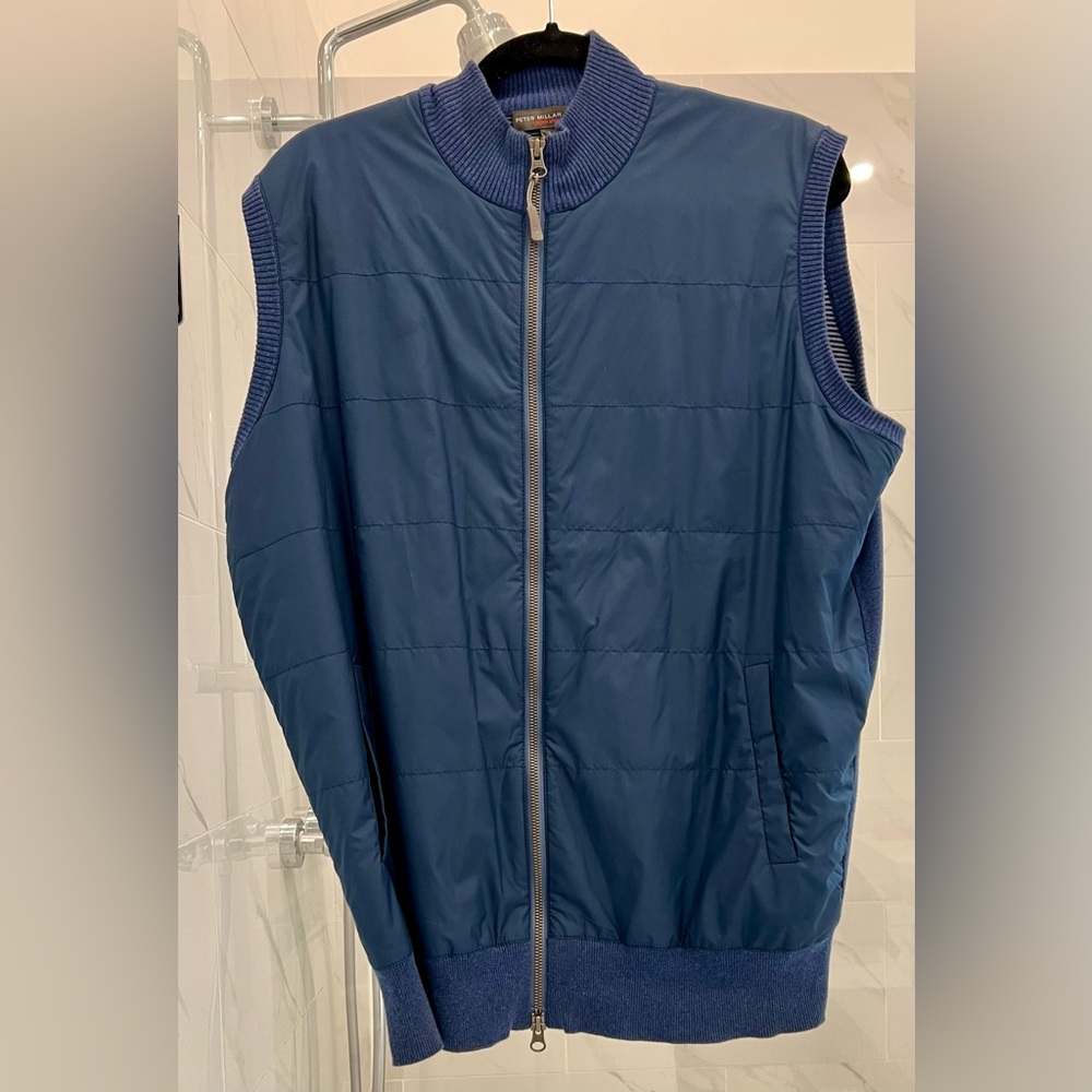 Men's Blue Quilted Vest